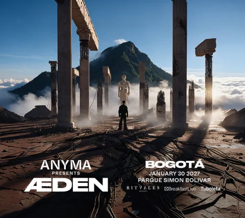 Cartel de Anyma presenta aeden Bogotá 2027