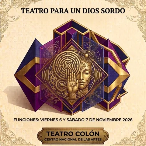 Cartel de Teatro para Un Dios Sordo
