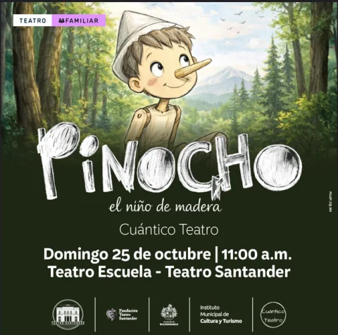 Cartel de Pinocho, el niño de madera
